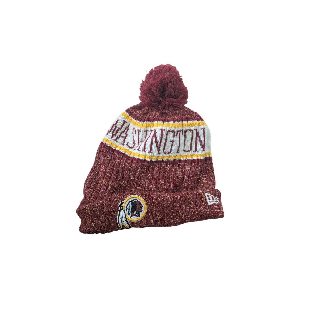 Washington Commanders NFL New Era Knit Pom Beanie Hat Burgundy